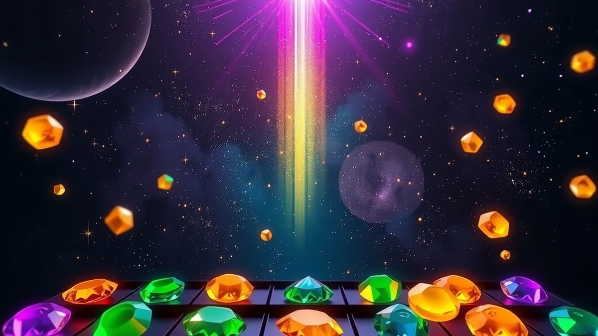 Glowing space gems with an expanding star wild from the Starburst slot